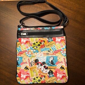 Disney Parks Mickey Mouse Exclusive Classic Collage Pattern Crossbody Purse
